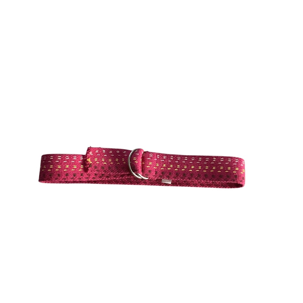 D-Ring Belt Girls Size 10 Pink Multicolor 100% Cotton Boho Casual